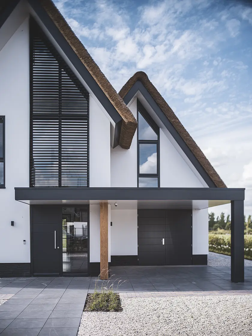 Landelijke moderne woning in Vleuten aannemer Buitenhuis villabouw, architect Bongers architecten uit Oud Alblas